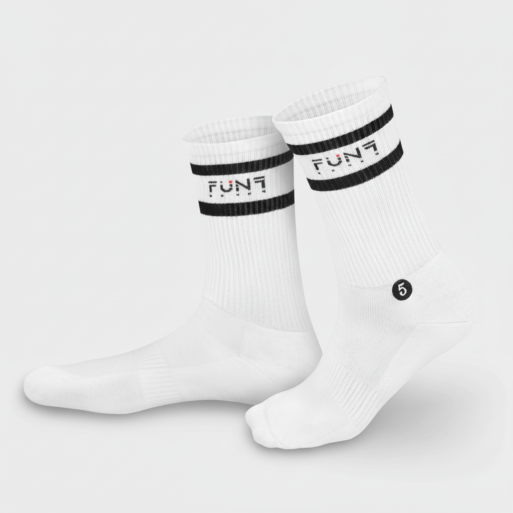 Premium Sports Socks – Twin Pack Black &amp; White