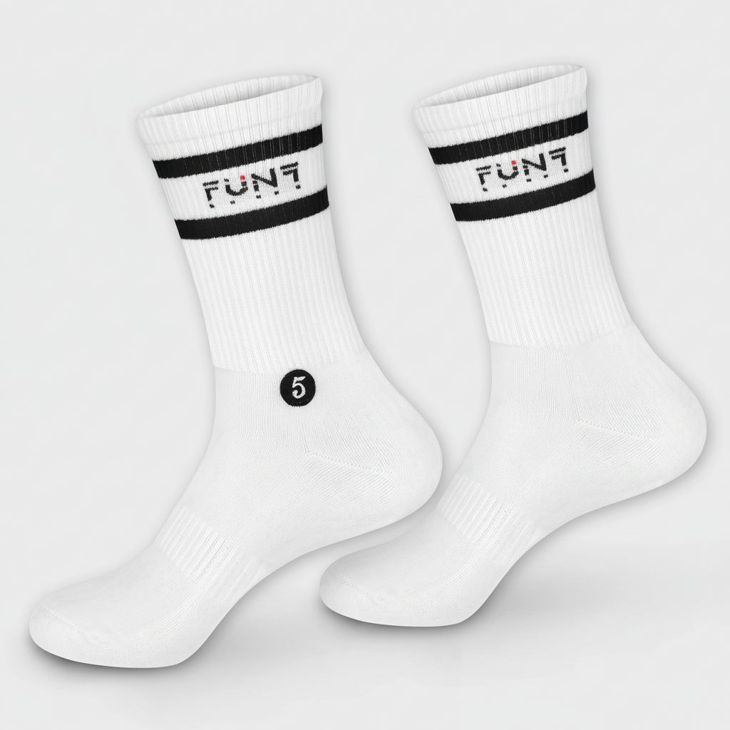 Premium Sports Socks – Twin Pack Black &amp; White