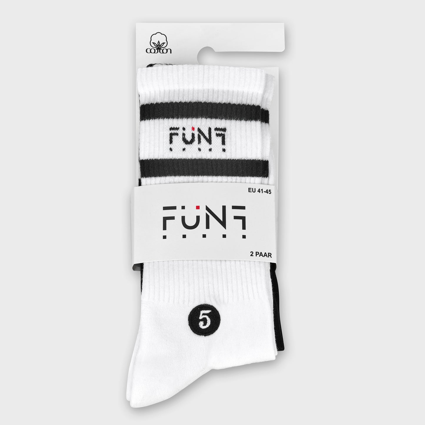 Sportsocken im Doppelpack - Schwarz & Weiß